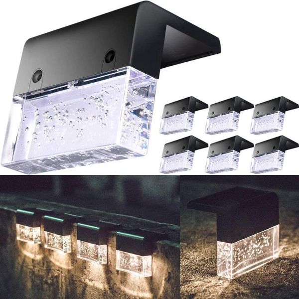 

solar lamps led light deck fence outdoor garden lights street lamp stair step