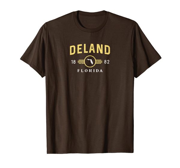 

deland florida vintage city shirt : fl souvenir gift, White;black