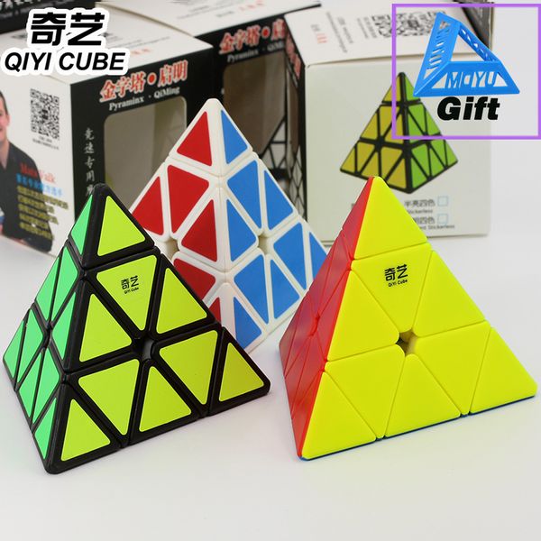 

QiYi cube Magic puzzles XMD magic cubes Pyramid 3x3 Pyramorphix 3x3x3 stickerless and stickers professional speed cube twist toy