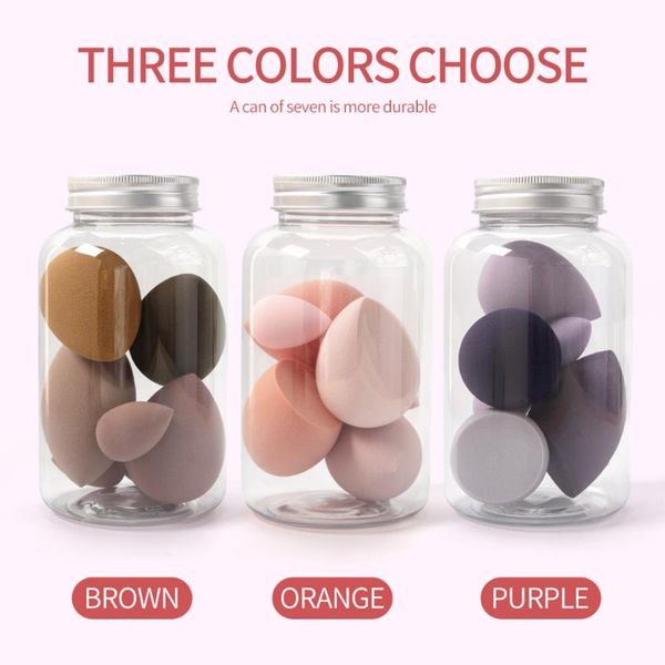 

sponges, applicators & cotton beauty makeup sponge eggs foundation bb cream powder tank wet or dry use puff sponges 7pcs professional maquil
