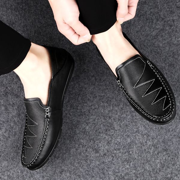 

dress shoes fashionable men flat breathable peas shallow shoes casual moccasins man zapatos pea hombre% gw6y, Black