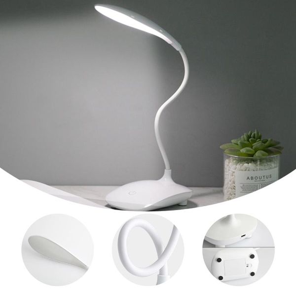 

table lamps led lamp rechargeable desk study touch switch modern flexible for student reading lights