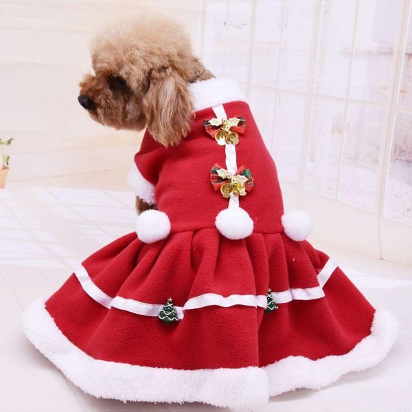 

dog apparel cute christmas clothes solid color knit xmas coat sweatshirt cat pet dress y1ab