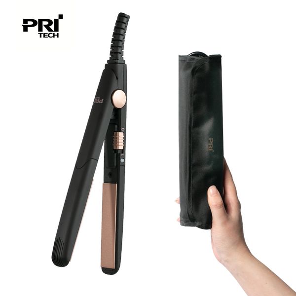 

professional steam hair straightener 2 in 1 mini hair curler iron tourmaline ionic flat hair straightening styling tools men