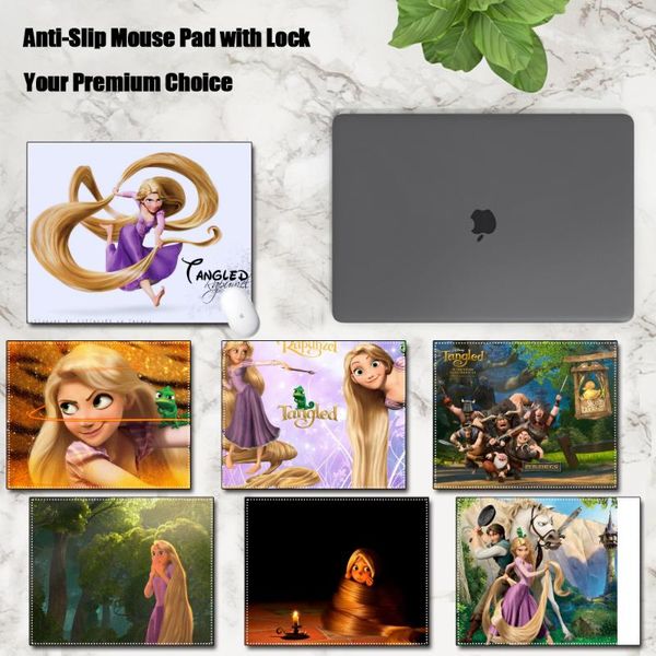 

mouse pads & wrist rests regular pad resin rubber non-slip comfortable protection home office rapunzel and pascal
