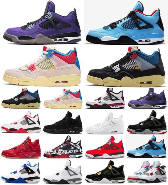 

womens mens 4 4s basketball shoes university blue fire red metallic purple starfish black cat paris bred undftd cactus jack men women sneake