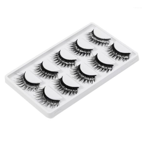 

5pairs fashion stage false eyelashes glitter thick long natura lash extension1