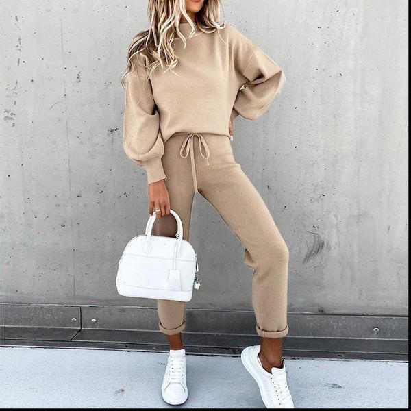 

spring 2 piece sets outfits women tracksuits sweatshirt pants two set sportswear casual long sleeve, Gray