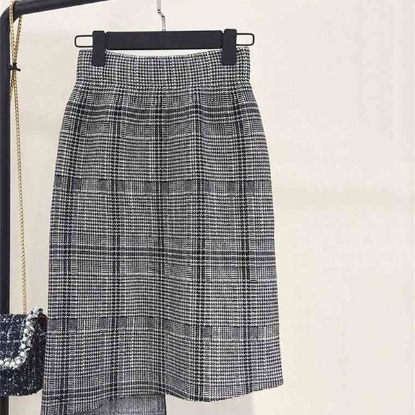 

rabbit cashmere irregular knit skirt, Black;gray