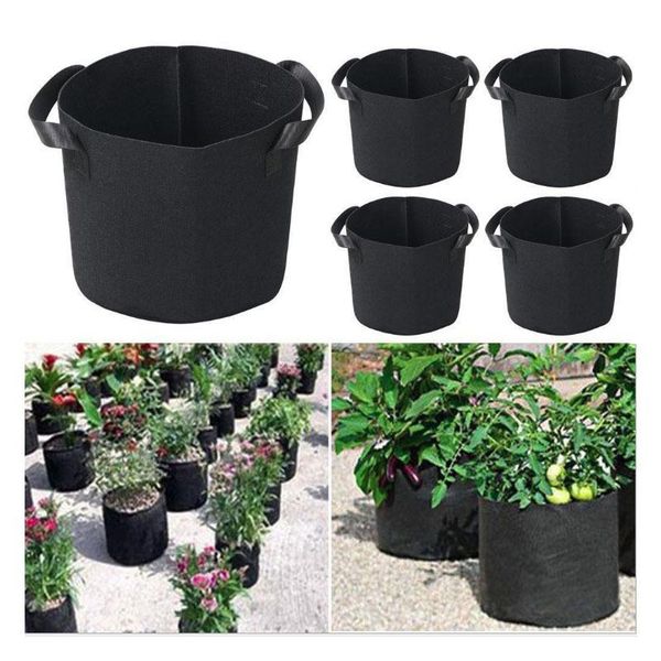 

5/7 gallon grow bags felt bag gardening fabric pot vegetable growing planter garden flower planting pots planters &