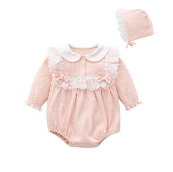 

jumpsuits born princess girls tutu bodysuits baby lace long sleeve bodysuit outfit clothes for baptism with hat, Blue