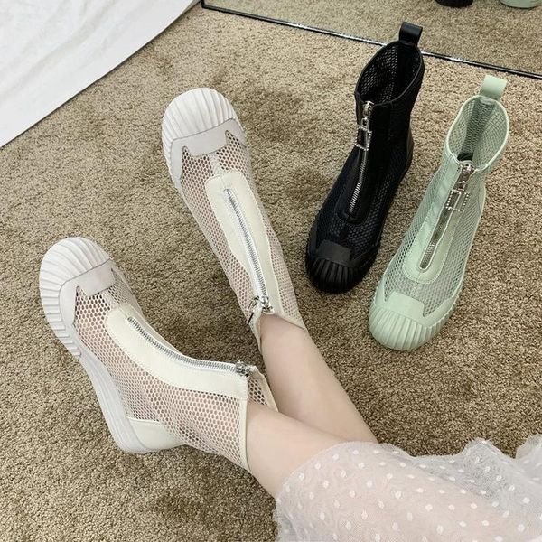 

boots breathable summer sandals boot with the shoes lace openwork crochet plus size hollow fashion women, Black