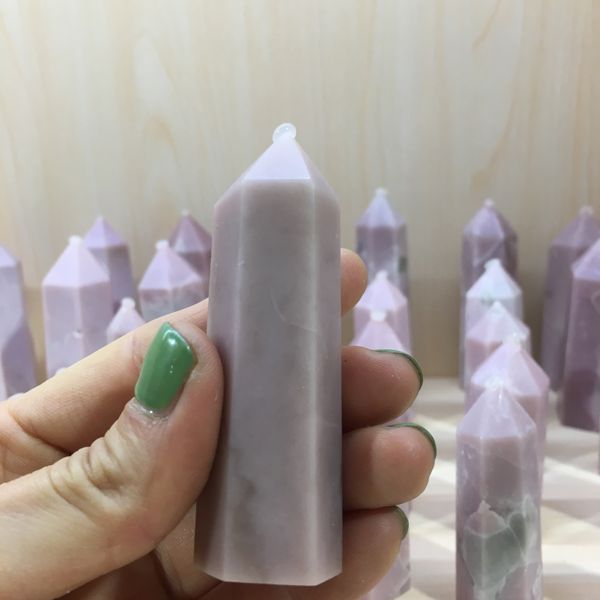 1 Uds polvo de cristal Natural ópalo punto de cristal cuarzo Mineral piedra curación obelisco varita decoración del hogar DIY regalos decoración Reiki