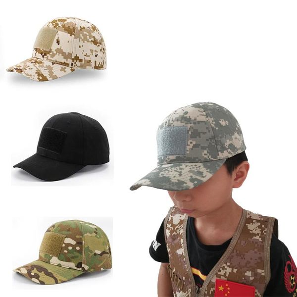 Capace de beisebol infantil ao ar livre tático exército esporte snapback war jogo de games militares camuflagem caminhada chapéu de chapéu