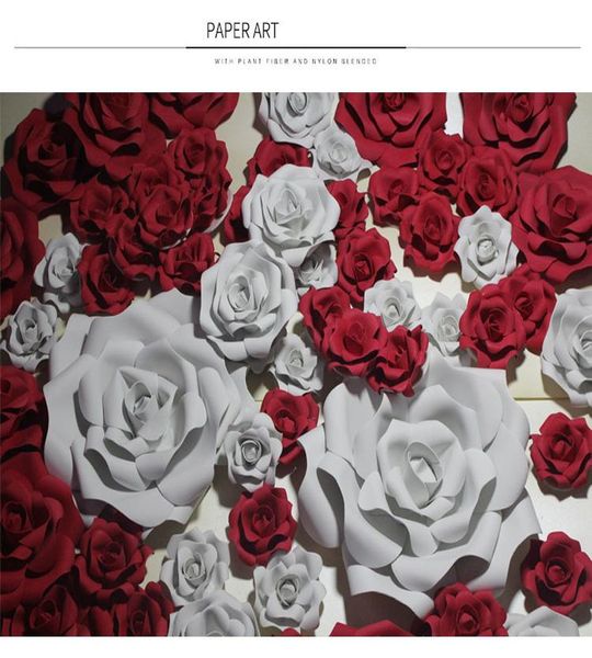 

decorative flowers & wreaths simulation three-dimensional rose head paper flower home decoration foam wedding backdrops mall event decor