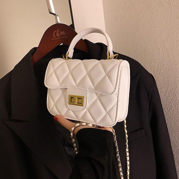 

evening bags luxury mini pu leather crossbody bag with short handle for women 2021 flap shoulder handbag and purses pink blue white 7553