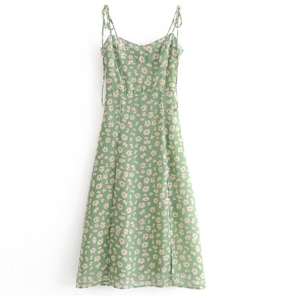 

summer long strap dress ladies fashion cute sweat soft floral print casual 210524, Black;gray