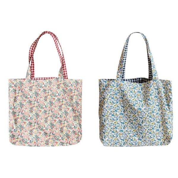 

duffel bags 50ld simple food picnic travel large capacity dual use shoulder tote bag floral plaid