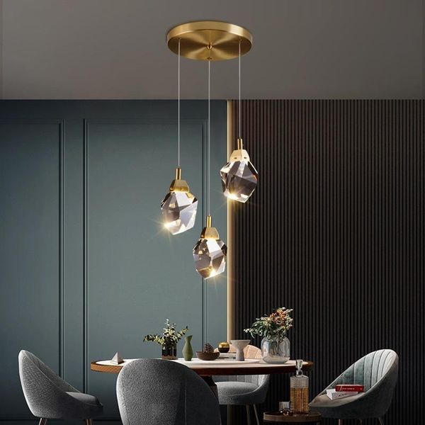 

pendant lamps nordic led stone hanglamp luminaire suspendu hanging lights kitchen fixtures living room