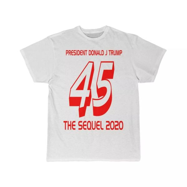 

45 trump 2020 the sequel men's short sleeve tee, White;black