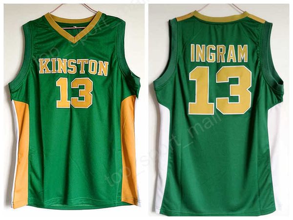 

kinston high school 13 brandon ingram jersey men green sport ingram basketball jerseys uniform wholesales lowest price, Black
