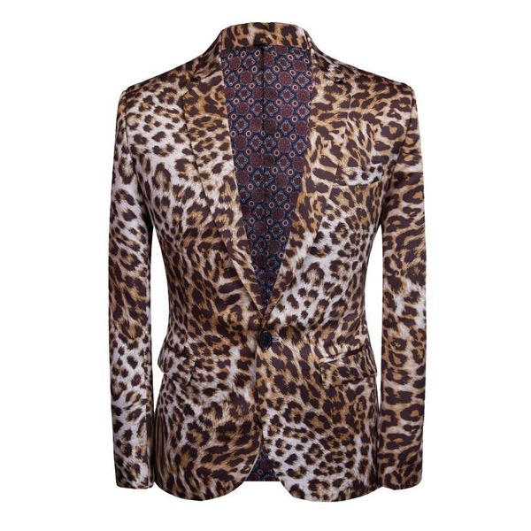

men's suits & blazers leopard male print thin casual suit dj wedding stage plus homme outfits, White;black