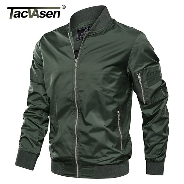 Tacvasen Jaquetas Homens Outono Casual Casaco de Beisebol Casacos Military Exército Bomber Piloto Outwear Moda Slim Fit M-4XL 210811