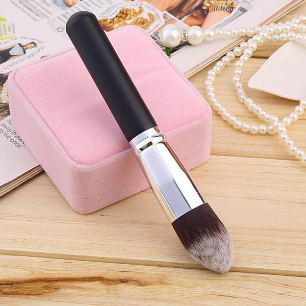 

1pc multi-function pro makeup brush foundation blush liquid wooden cosmetics tool flat