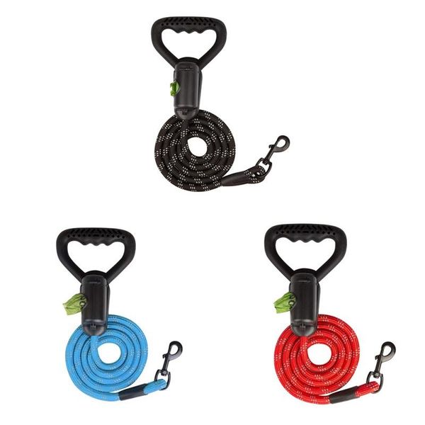 

ft dog light reflective leashes running training leash soft rubber handle and highly reflect thread design- collars &