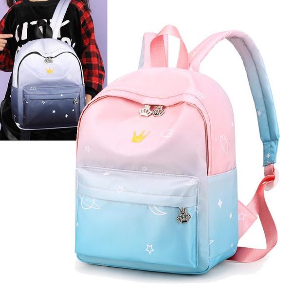 

korea school backpack for girls kids kindergarten small class primary schoolbag child clouds printing travel play mini bags