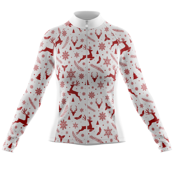 

christmas women bike shirt white long sleeve jersey cycling funny print outdoor sport riding wear,tyz518-02 racing jackets, Black;red