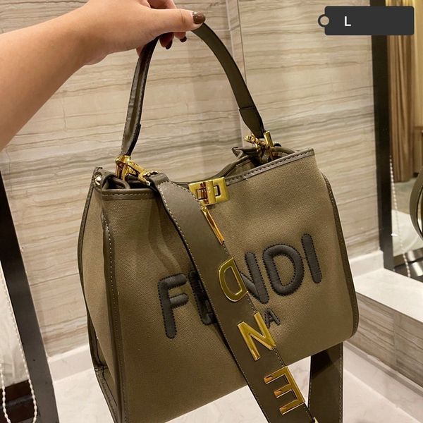 

high end brand counter 2020 new women's canvas small square three piece envelope bag chain wide belt single shoulder crossbody bag ysj