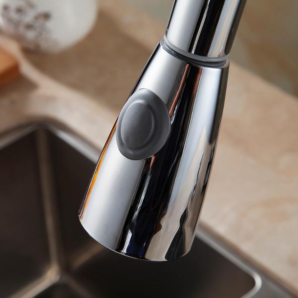 

kitchen faucets abs brushed nickel chrome silver sink pull down faucet dual spray spout, shower head spout accessories