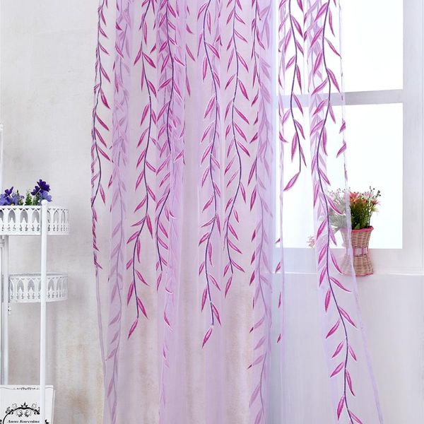 

creative wear rod printed elegant wicker offset curtain of muslin cool window pastoral floral curtains for living room kitchen a & drapes