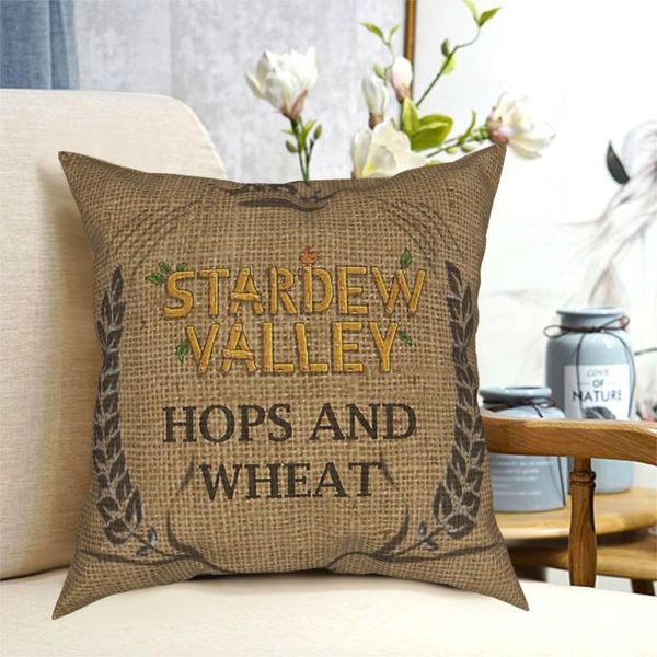 

pillow case hops &wheat crop vintage burlap sack stardew valley throw cover polyester cushions for sofa cushion covers