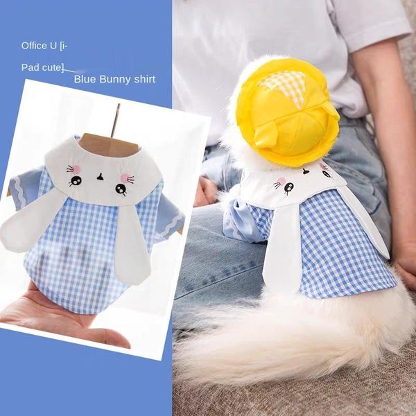 

dog clothes small shirt summer thin breathable teddy cat plaid t-shirt vest apparel