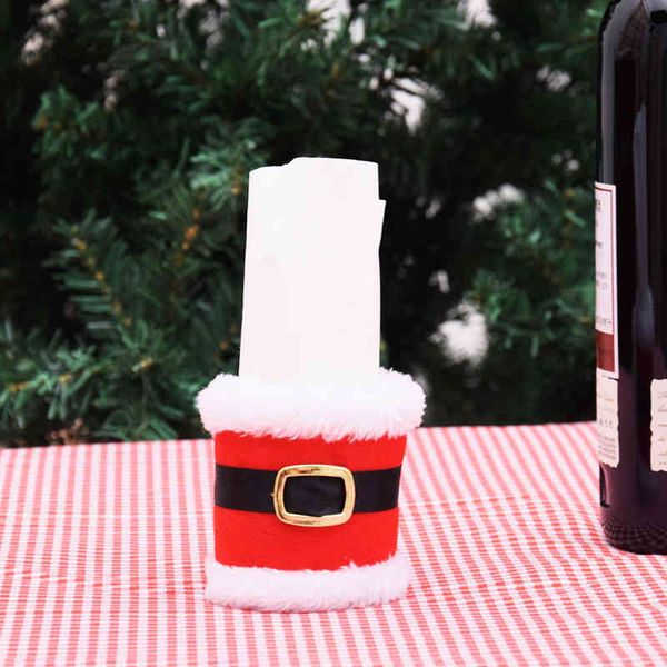 

new santa ring decorations belt buckle napkin cover christmas deskdecoration