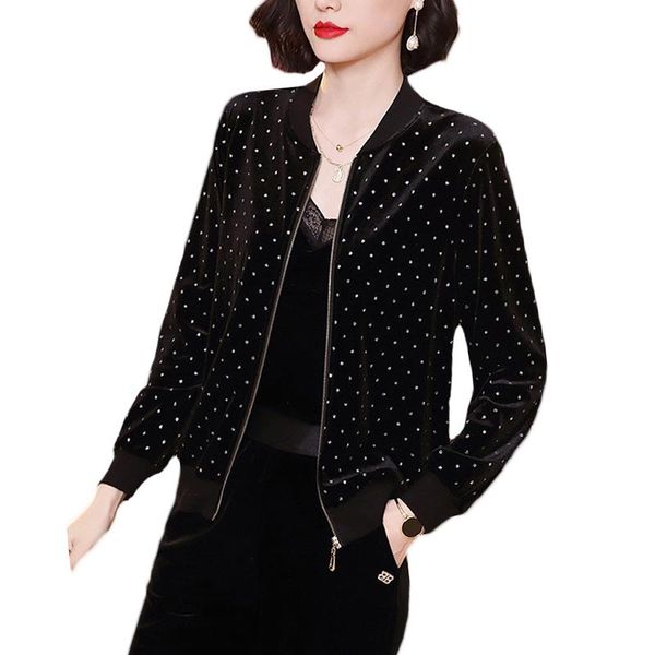 

women's jackets 2021 fashion summer women basic jacket long sleeve thin female bomber zipper baseball black plus size 3xl clothes, Black;brown