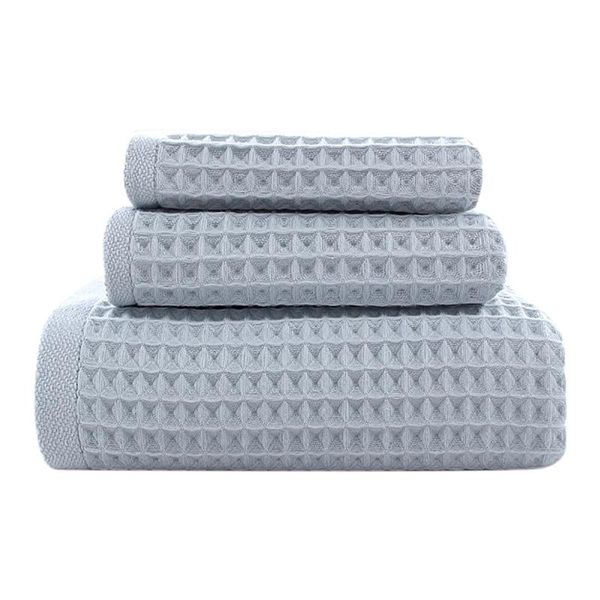 

towel 3-piece waffle-pattern towels set square & bath for bathroom