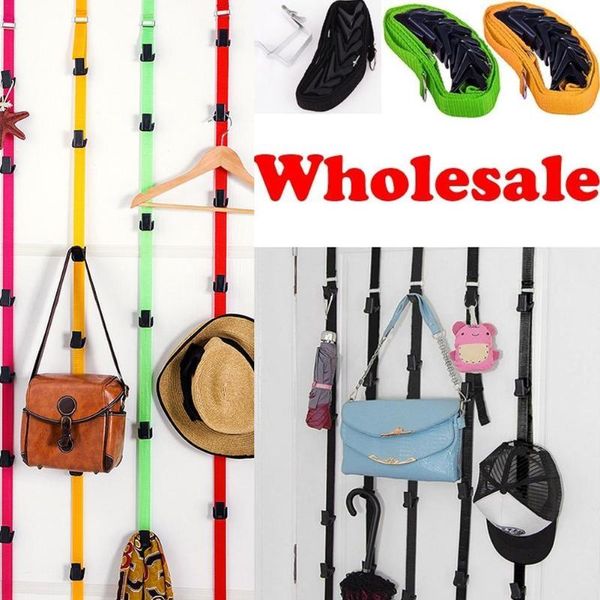 

hooks & rails adjustable straps hat bag coat clothes rack kitchen door storage the holders over hanger cabinet organizer u4i4