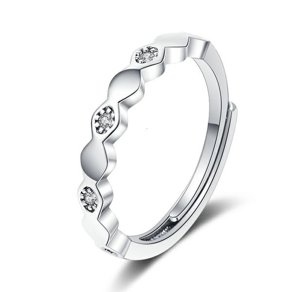 

ring devil's eye female japanese and korean fashion simple temperament personality diamond open mouth index finger, Silver
