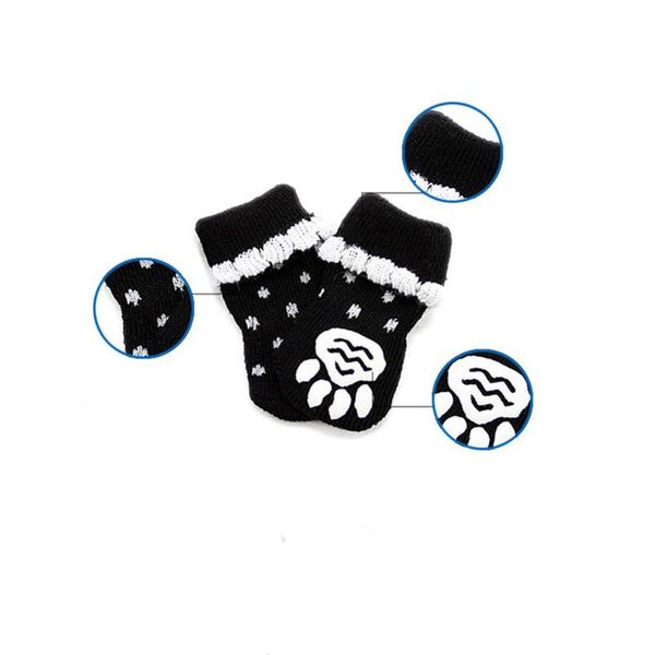 

dog apparel lovely pet lace wave point non warm socks adorable stockings supplies size s black