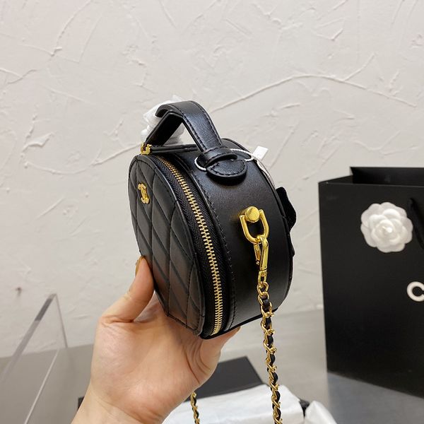 

designer bags handbag totes shoulder cross body women classic caviar circular mini (13*13cm)sheepskin chains bag luxury_bagshop888 06