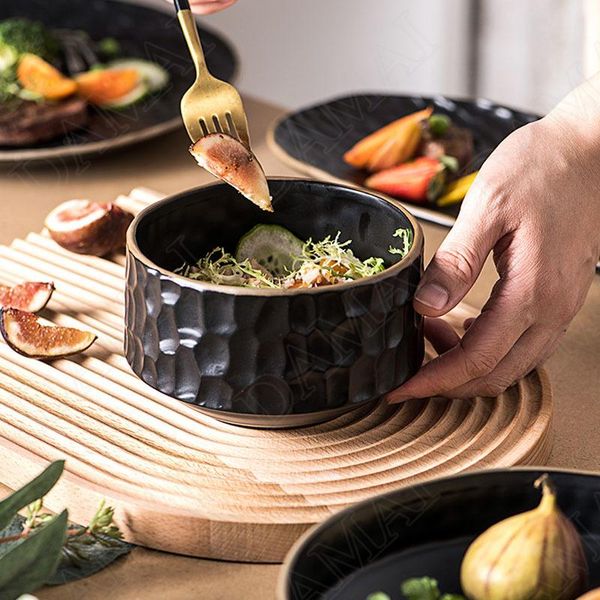 

golden stroke ceramic plate set relief decorative western steak dish restaurant serving tray dining table dishes and plates sets &