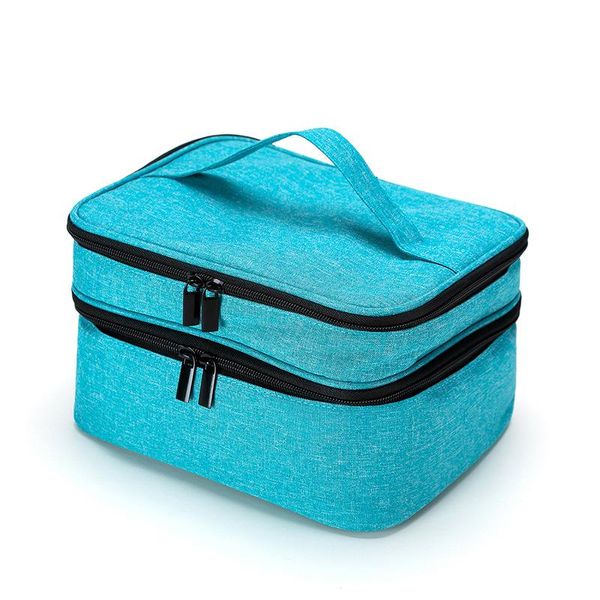 

storage bags cosmetic essential oil bag large dual-layer portable nail polish organizer case box makeup pouch hfing