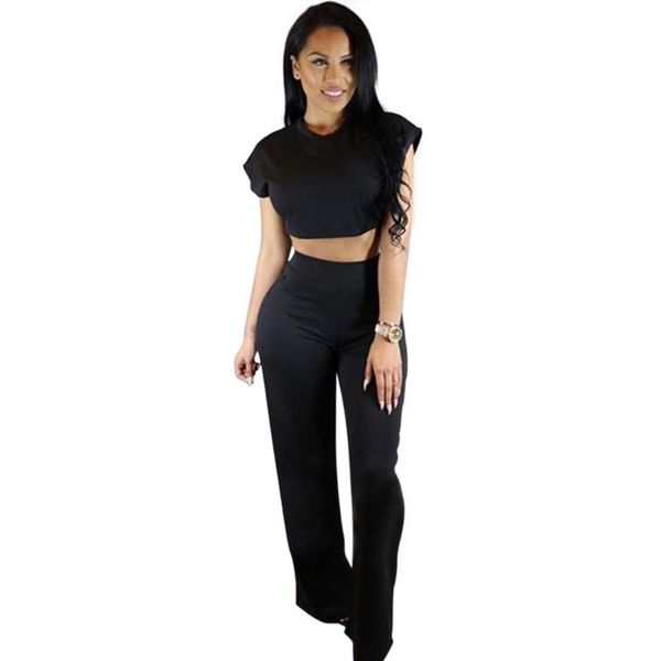 

gym clothing and boot cut pants, White;black
