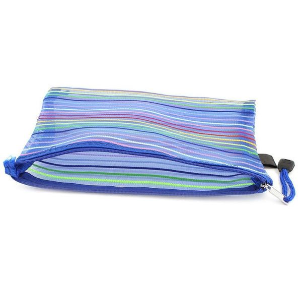 

business card files affordable plastic a5 document zip up mesh file storage bag 22x18cm 12 pcs multicolor strips