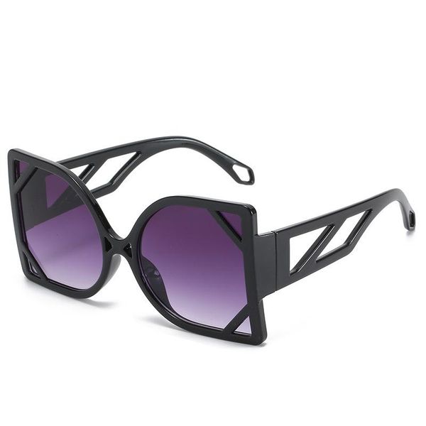 

fashion oversized women sunglasses white black glasses luxury designer sun big frame personality lentes de sol