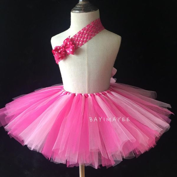 

skirts 3pcs girls pink tutu baby fluffy tulle ballet pettiskirts underskirts tutus with headband kids party costume 1-9y, Blue