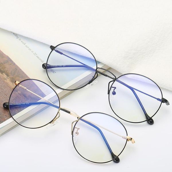 

fashion sunglasses frames metal alloy anti blue light glasses men reading goggle protection eyewear computer eyeglasses gaming, Black